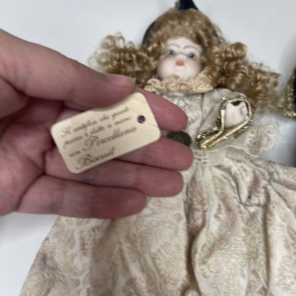 Rare Vintage Porcelain Bisque Albachiara Doll Set by Carlo Comarretto w Tag - Picture 5 of 14